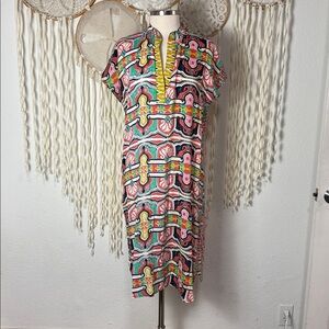 Tysa Designs Colorful Cap Sleeve Shift Dress Size 1/Small